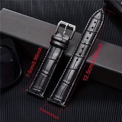 Embossed Leather Watch Straps 16-24mm Men Bracelet Replacement Strap