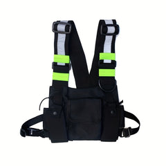 Men's Tactical Chest Bag Reflective Running Waist Bag