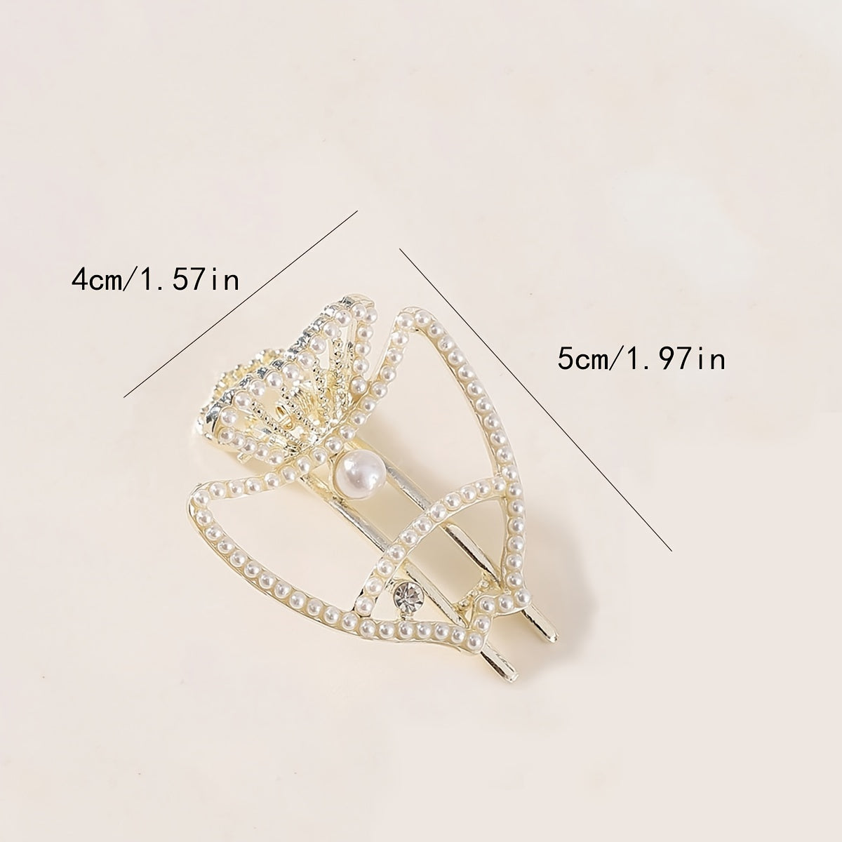 Ocean Series Faux Pearl Fish Shaped Hair Clip