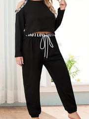 Sporty Lounge Pants Women's Elastic Waist Joggers