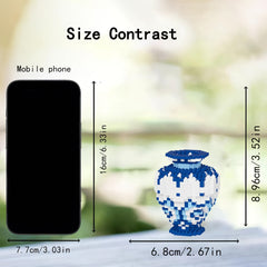 Flower Vase Building Blocks Desktop Decor Christmas Gift Floral Theme