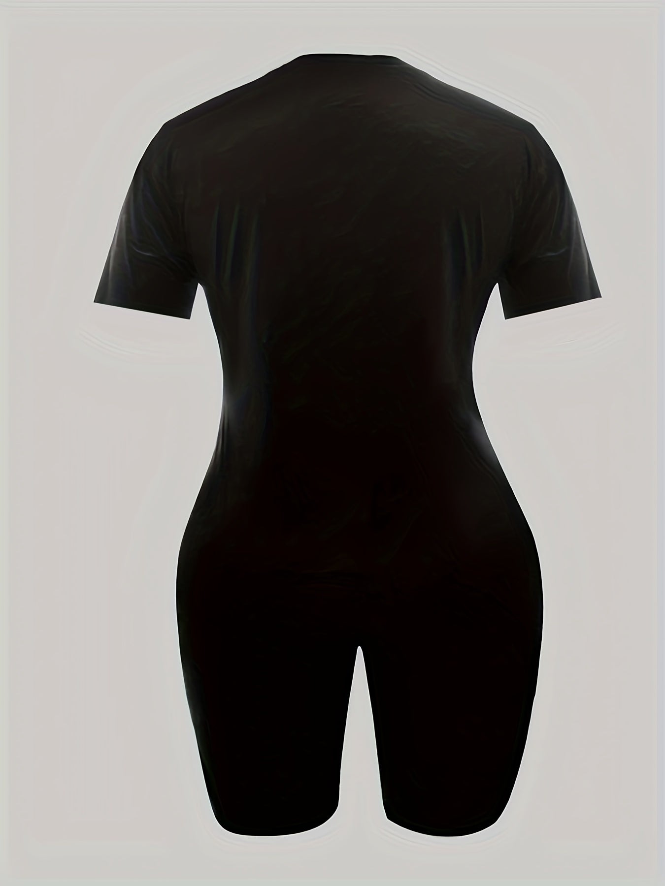 2pcs Halloween Ghost Graphic Crew Neck T shirt & Solid Shorts Women's Activewear