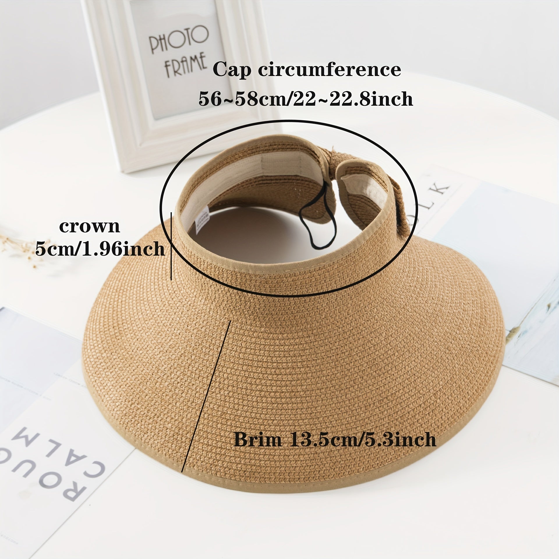 Foldable Ponytail Sun Visor Hats UV Protection Wide Brim Straw Beach Hat