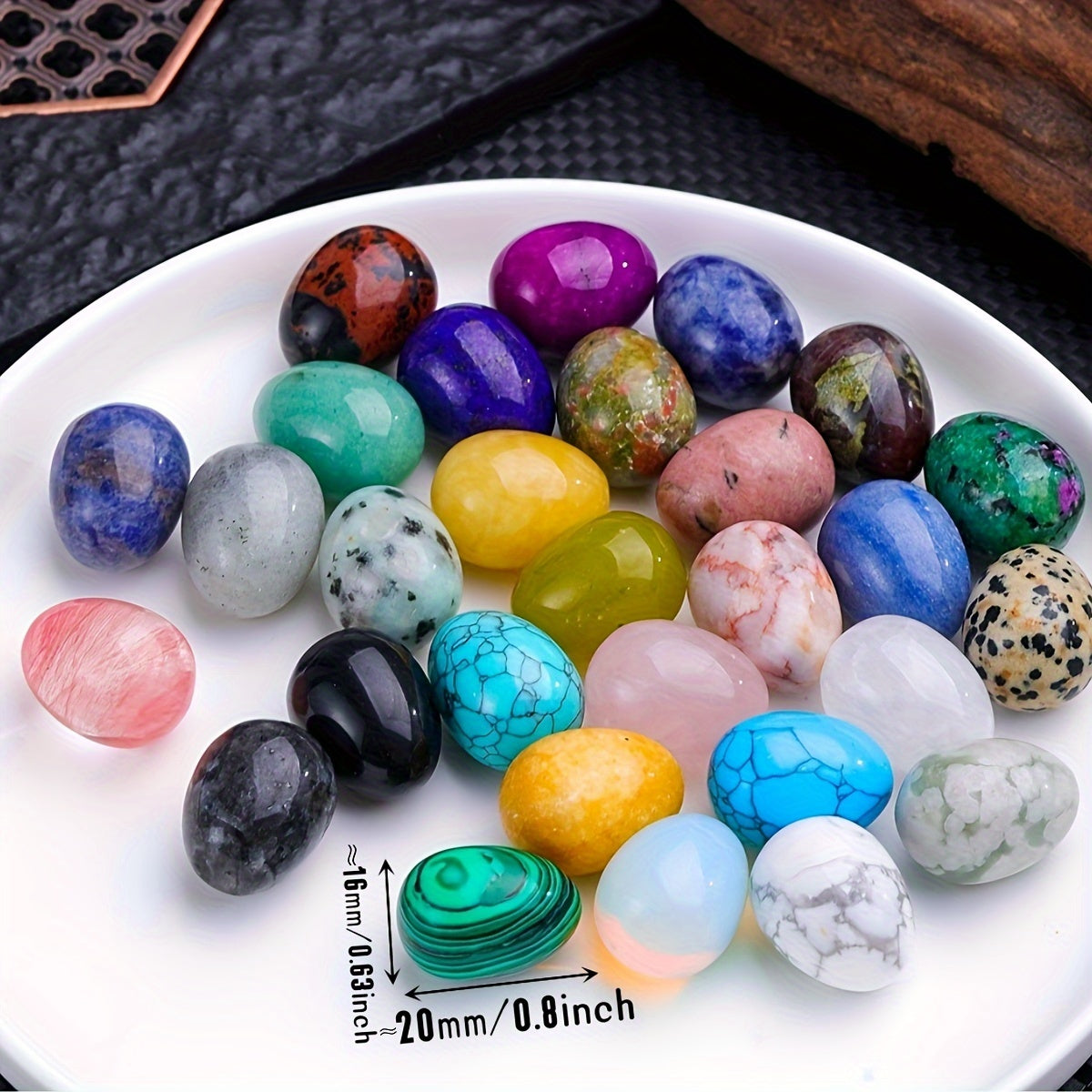 Natural Worry Stone Egg Stone Crystal - Large Polished Mineral Egg Stone