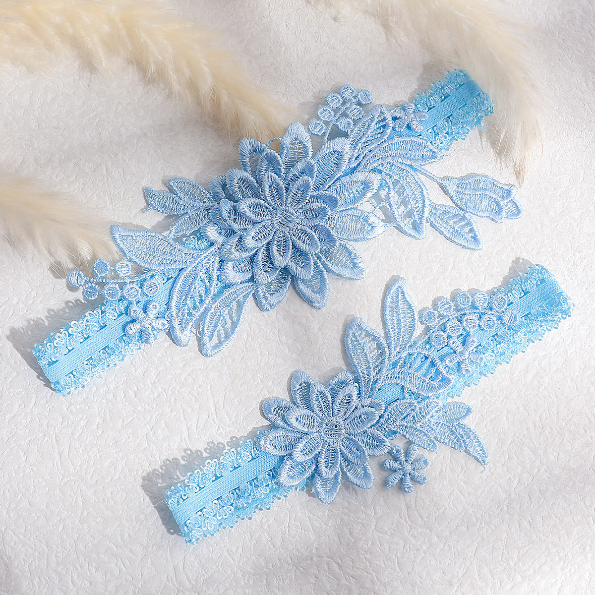 Bridal Garter Belt Elastic Non-slip Leg Ring Set