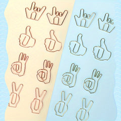 10pcs Creative Metal Paper Clip Bookmark for School and Office