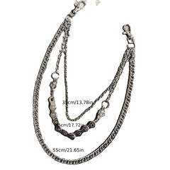 Metal Skull Waist Pants Chain Punk Hip Hop Key Ring Jewelry Unisex Keychain