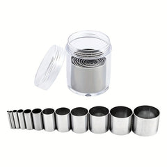 12 PCS Mini Circle Die Cutting Set Stainless Steel Clay Cutter Crafts