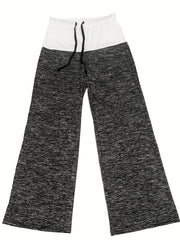 Wide Leg Elastic Yoga Pants Loose Casual Drawstring Pants