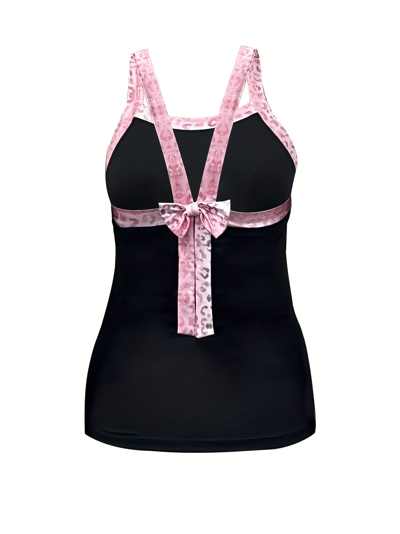 Leopard Lips Print Cami Top Sexy Tie Back Sleeveless Summer Top