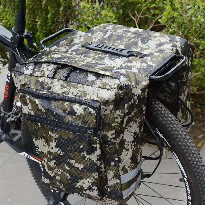 20L Waterproof Bike Rear Rack Bag with Reflective Trim