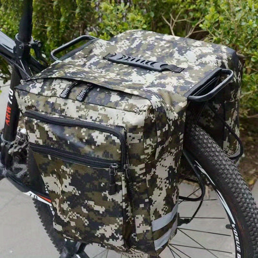 20L Waterproof Bike Rear Rack Bag with Reflective Trim