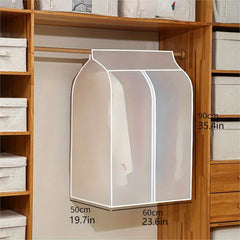 1pc Dust Cover Bag with Zipper for Clothes Storage