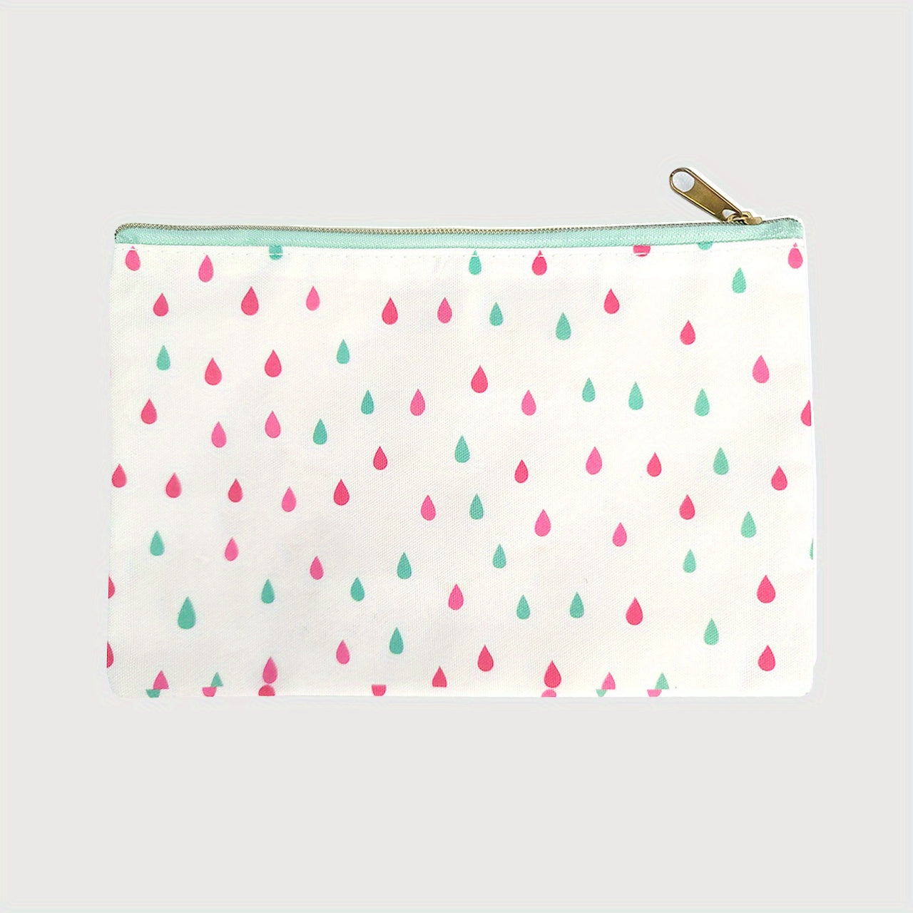 DIY Canvas Cosmetic Bag Zipper Makeup Pouch Travel Coin Purse