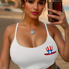 Women's Flag Pattern Sleeveless Top