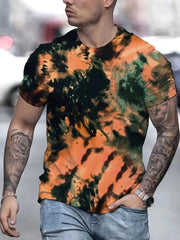 Men's Tie Dye Stretch Tee Shirt for Summer