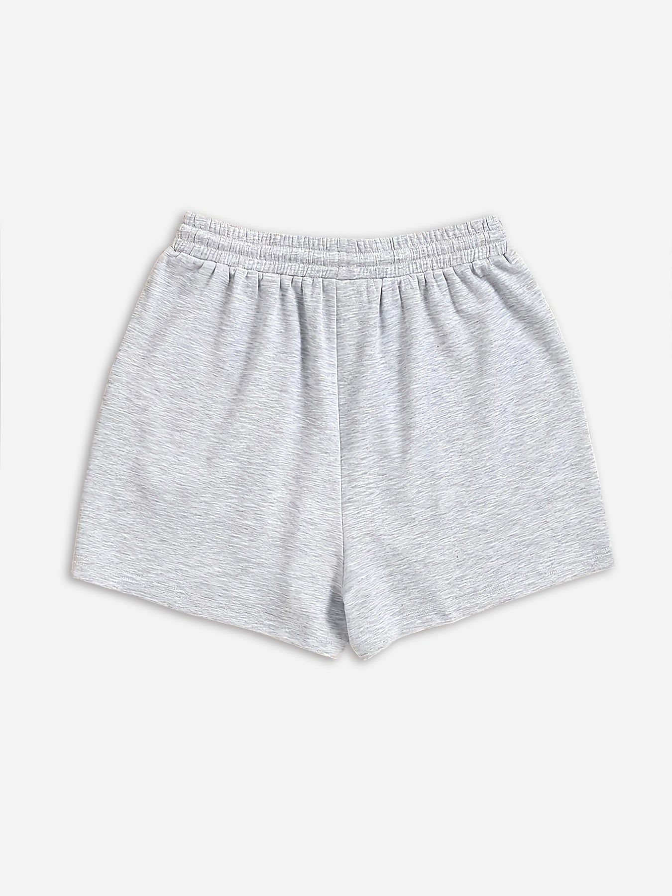 Elastic Waist Shorts Sporty Casual High Waist Shorts Women's Clothing