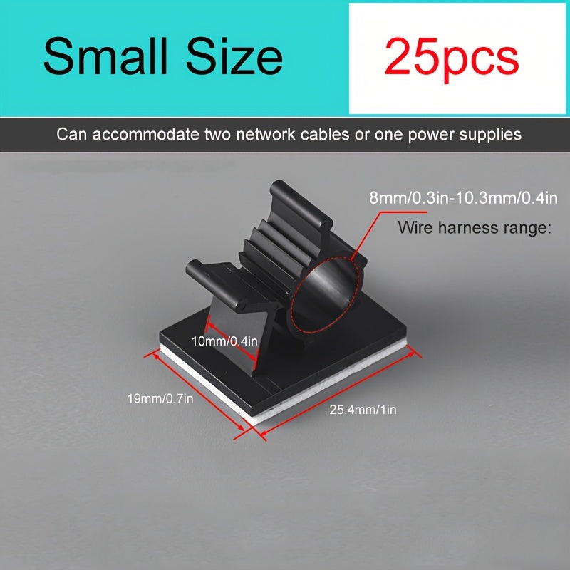 Adjustable Nylon Cable Clamp Bracket for Data Cables, 0.4-0.5in Diameter