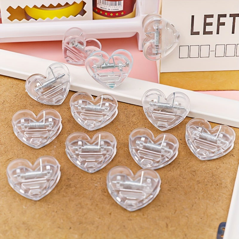 1pc Transparent Love Heart Clip Mini Decoration Photo Clip