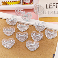 1pc Transparent Love Heart Clip Mini Decoration Photo Clip