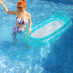 Inflatable Water Hammock with Backrest and Net