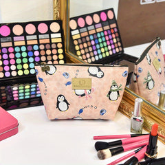Cartoon Clutch Makeup Bag Portable Roomy Zipper Toiletry Bag Girls Women