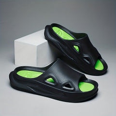 Men's Non Slip Pillow Slides Open Toe Slippers