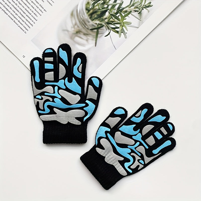 1 Pair Kids Winter Magic Gloves Warm Children's Soft Cozy Knit Gloves