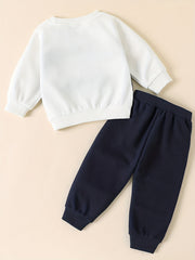 Boys Sweatshirt Set Autumn Winter Pullover & Pants Set