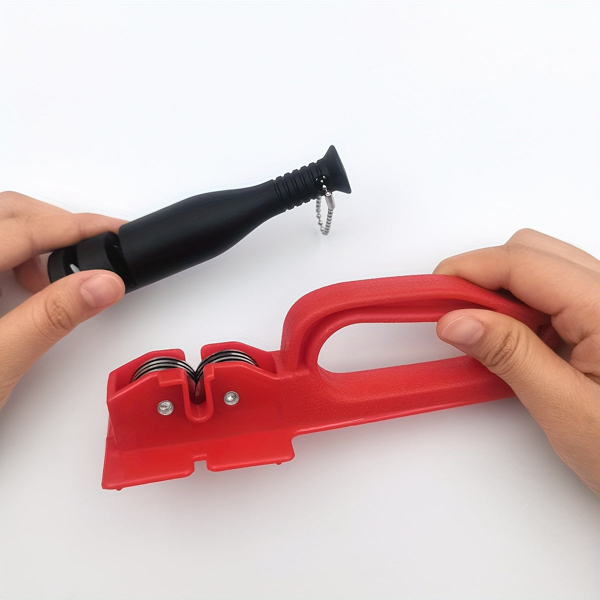 2pcs Kitchen Sharpener Manual Sharpening Tool Camping Party Use