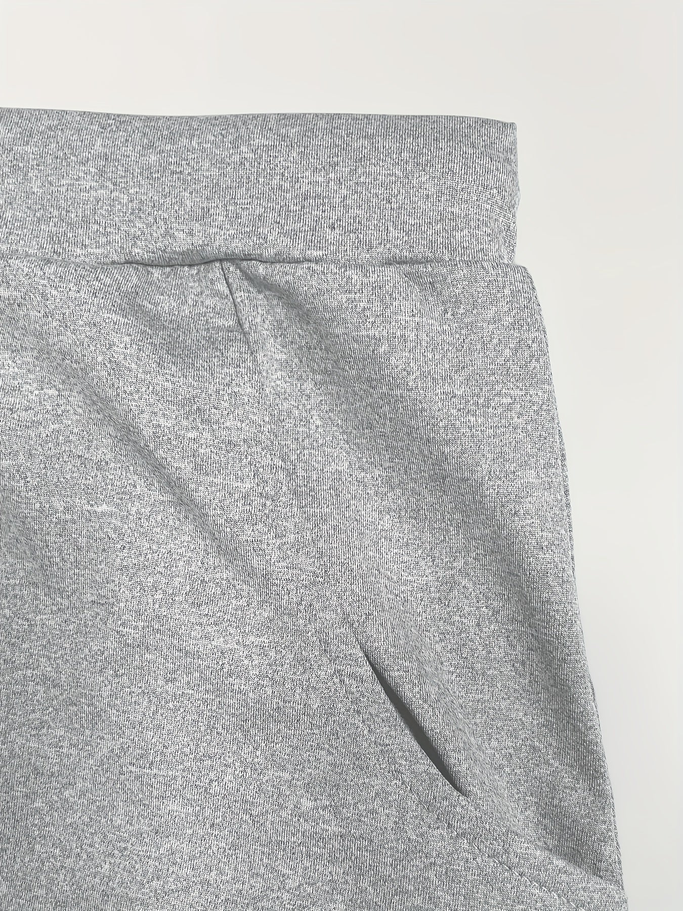 Casual Skirt Women's Plus Solid Elastic Drawstring Slight Stretch