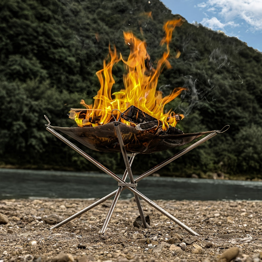 Portable Stainless Steel BBQ Grill Non Stick Foldable for Camping Picnics