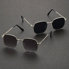 Metal Square Frame Cycling Sunglasses UV Protection