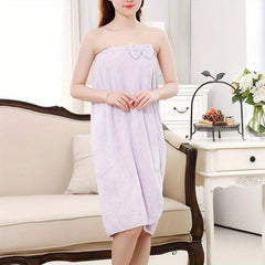 Women's Soft Bathrobe Towel Wearable Bath Skirt Absorbent Wrap Spa Towel