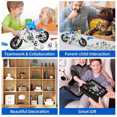 139pcs 5 in 1 Motorcycle Model Building Blocks Toy