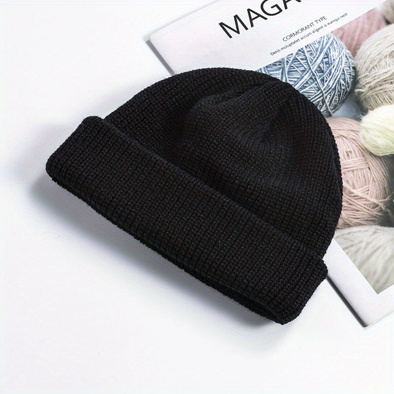 Unisex Beanie Hat Classic Casual Warm Soft Hip Hop Knitted Hat Kids Adults Teens