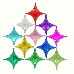 9pcs 25 Four pointed Star Aluminum Foil Balloons Party Decoration