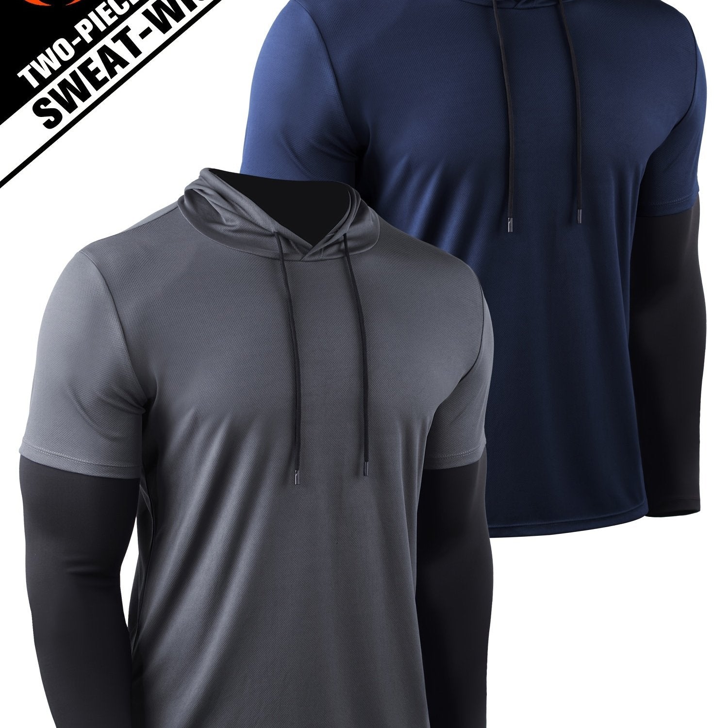 Men's Compression Hooded T-Shirt for Fitness Activities