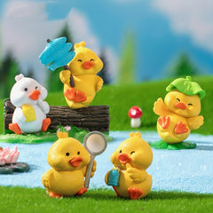 4pcs Cartoon Yellow Duck Home Decor Funny Housewarming Gift