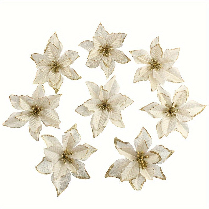 6pcs Christmas Flowers Xmas Tree Ornaments Xmas Decorations