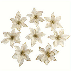 6pcs Christmas Flowers Xmas Tree Ornaments Xmas Decorations