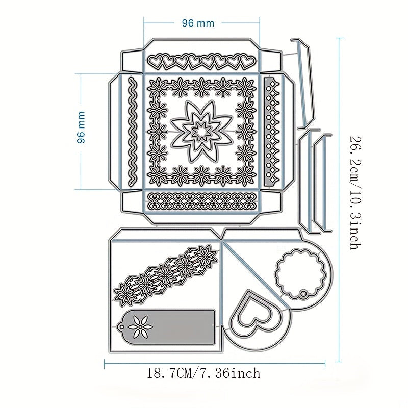 Metal Cutting Dies 3D Box With Multiple Layers