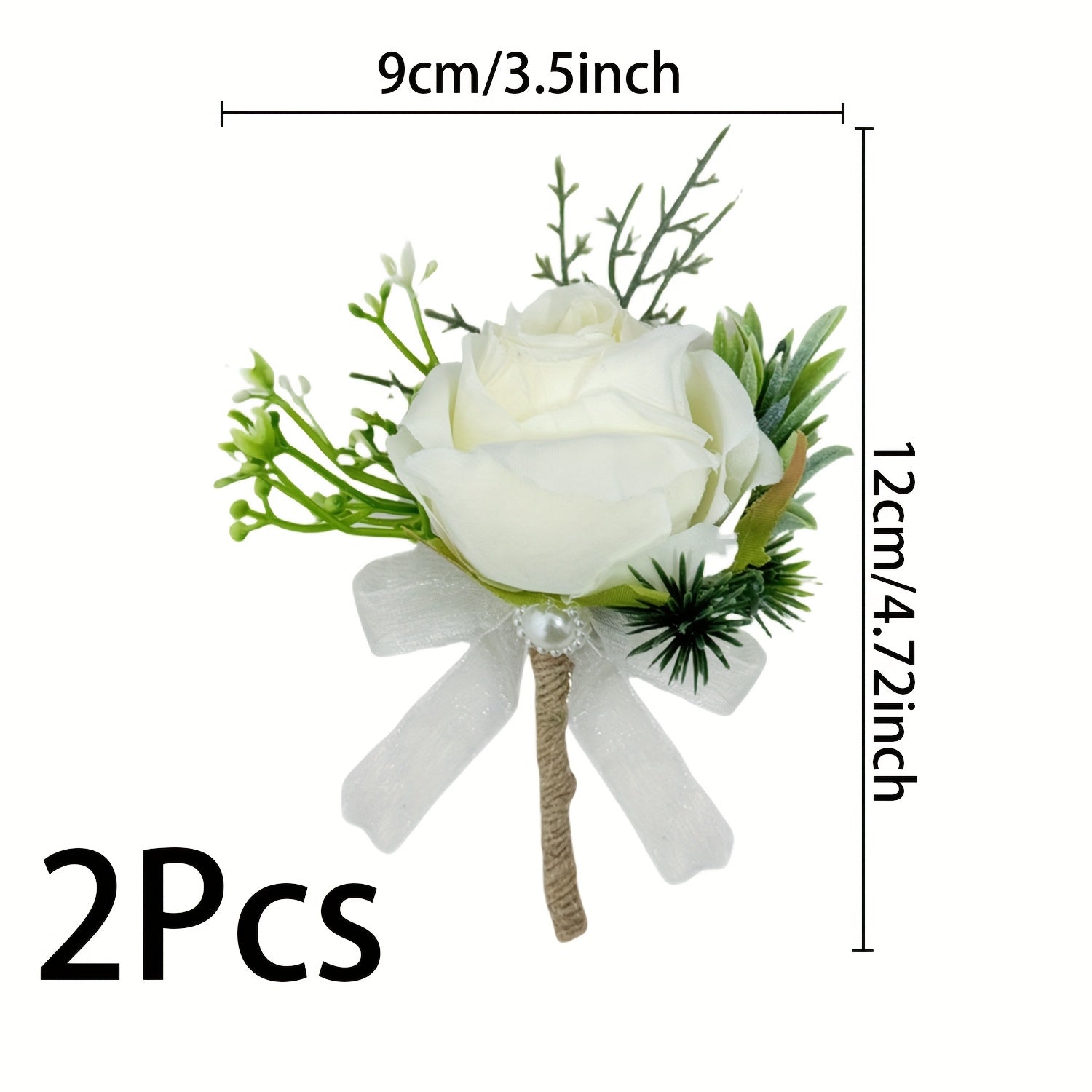 2pcs Man Corsage Wedding Accessories Ideal Gift