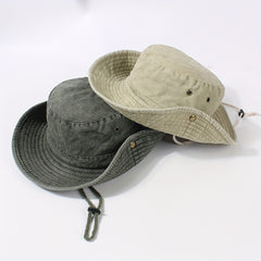 Western Cowboy Bucket Hat Distressed Sun Hat UV Protection