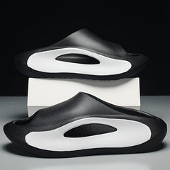 Men's Colour Block Slippers Comfy Non Slip Open Toe Slides