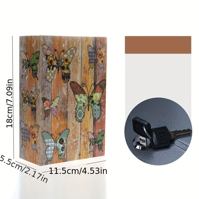 Key Lock Book Safe Bookcase Hidden Storage Box Secure Storage for Coins Cash Jew