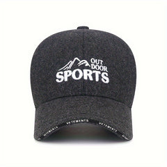 Letter Embroidered Winter Baseball Cap Middle aged And Elderly Cap Outdoor Cap