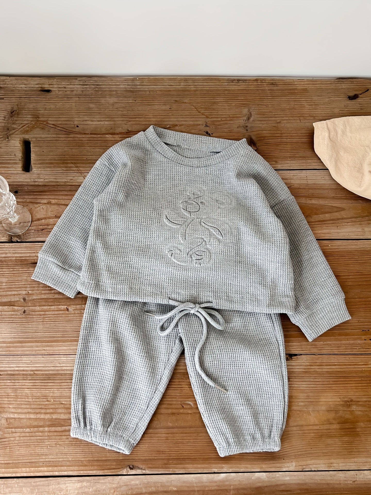 Baby Girl Animal Print Outfit Long Sleeve Pullover Top & Pants Suit
