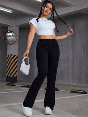 Casual Flared Leg Jeans