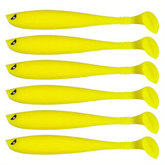 6pcs Soft Silicone Fishing Lure Minnow Bait 3.54in 4.1g for Saltwater Freshwater